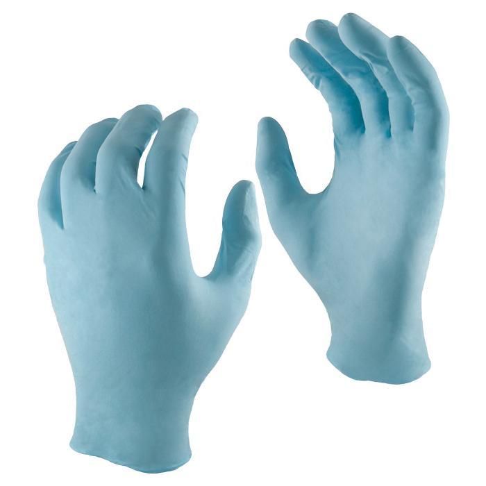 360° Total Coverage 8888PF-M Non-Sterile Disposable Gloves, M, Nitrile, Blue, 11 in L, Non-Powdered, Textured Finger, 5 mil THK, Application Type: Industrial Grade, Ambidextrous Hand