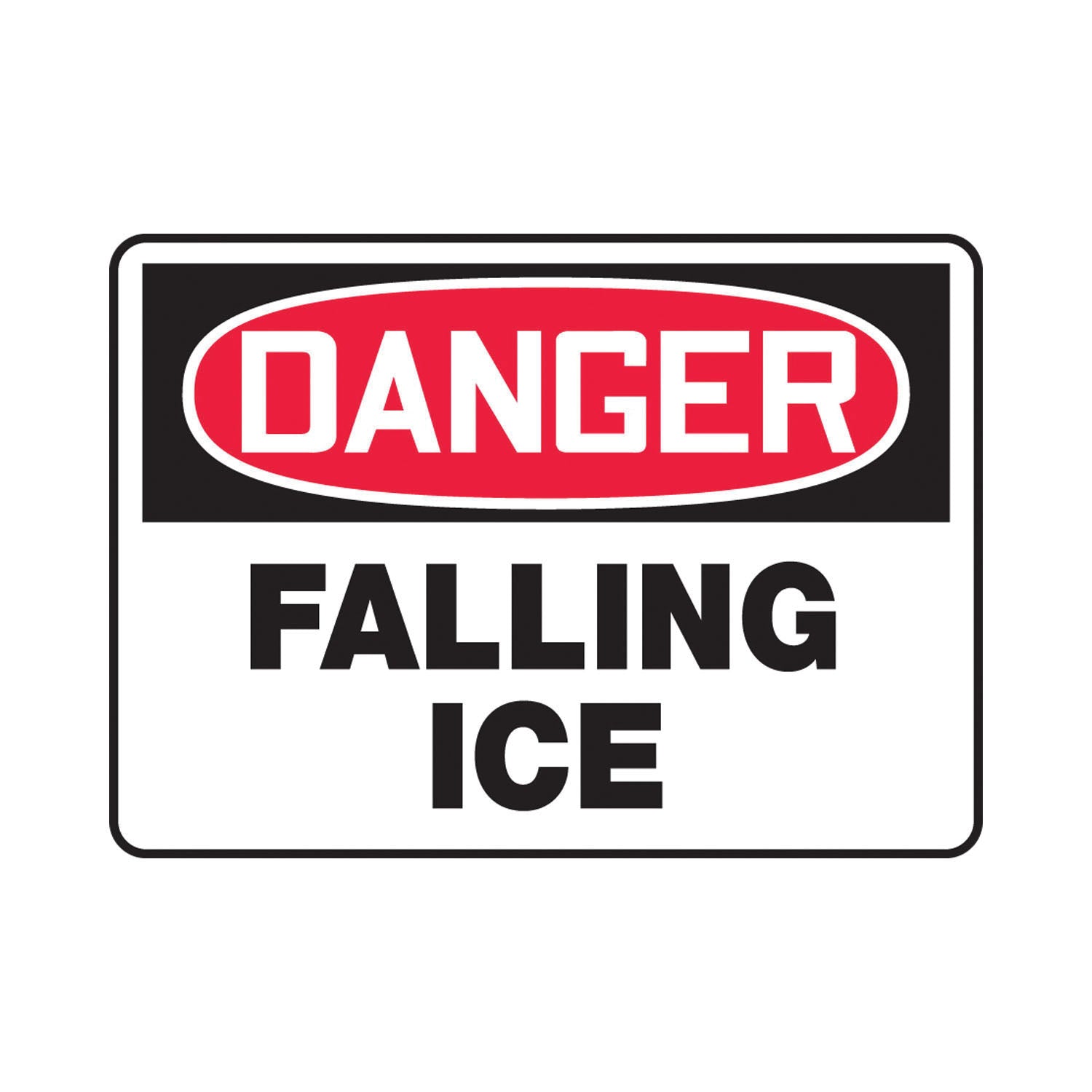 Accuform® MCRT105VA Danger Sign, DANGER, 10 in H x 14 in W, Aluminum, Fastened Mount