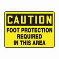 Accuform® MPPE553VA Caution Sign, CAUTION, 10 in H x 14 in W, Black on Yellow, Aluminum, Fastened Mount