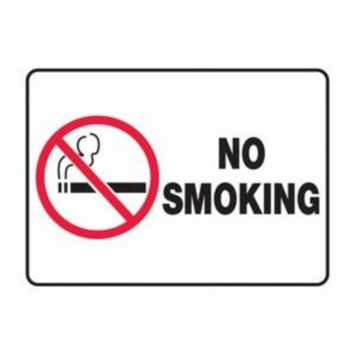Accuform® MSMK948VA Safety Sign, 10 in H x 14 in W, Black/White, Aluminum, Fastened Mount