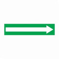 Accuform® RPK753SSD Pipe Marker, ARROW-LONG Legend, White/Green, Fits Pipe Dia: 2-1/2 to 6 in, 2-1/2 in H x 12 in W, Vinyl, Adhesive Mount