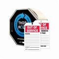 Accuform® TAR714 Tags By-The-Roll™ Safety Tag, 6-1/4 in H x 3 in W, Black/Red/White, 3/8 in Hole, Cardstock