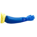 AlphaTec® 23201090 23-201 Medium Duty Gloves, 9, Blue, Cotton Lining, 24 in L, Supported Support, Extended Cuff, 13 ga THK