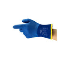 AlphaTec® 23202090 23-202 Medium Duty Gloves, 9, Blue, Cotton Lining, 11.8 in L, Resists: Chemical, Supported Support, Straight Cuff, 13 ga THK