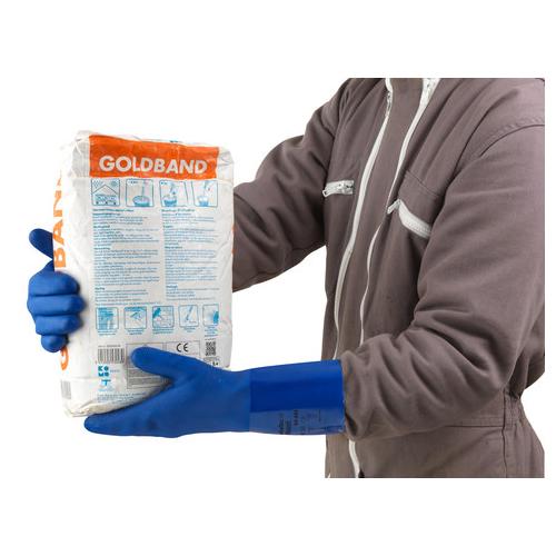 AlphaTec® 4644110 04-644 Gloves, 11, Blue, Cotton Lining, 12 in L, Resists: Abrasion, Supported Support, Gauntlet Cuff, 13 ga THK
