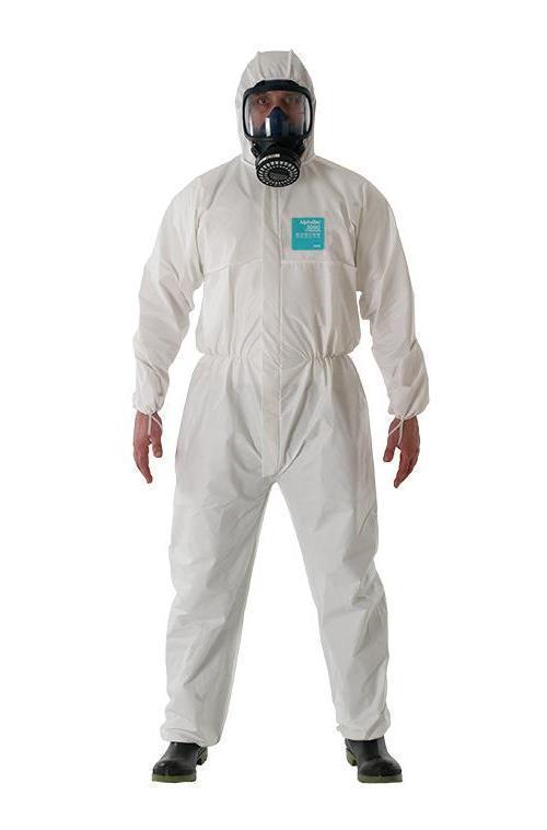 AlphaTec® WH20-B-92-111-03 2000 Breathable Coverall, M, White, Polyethylene, 25 in Chest