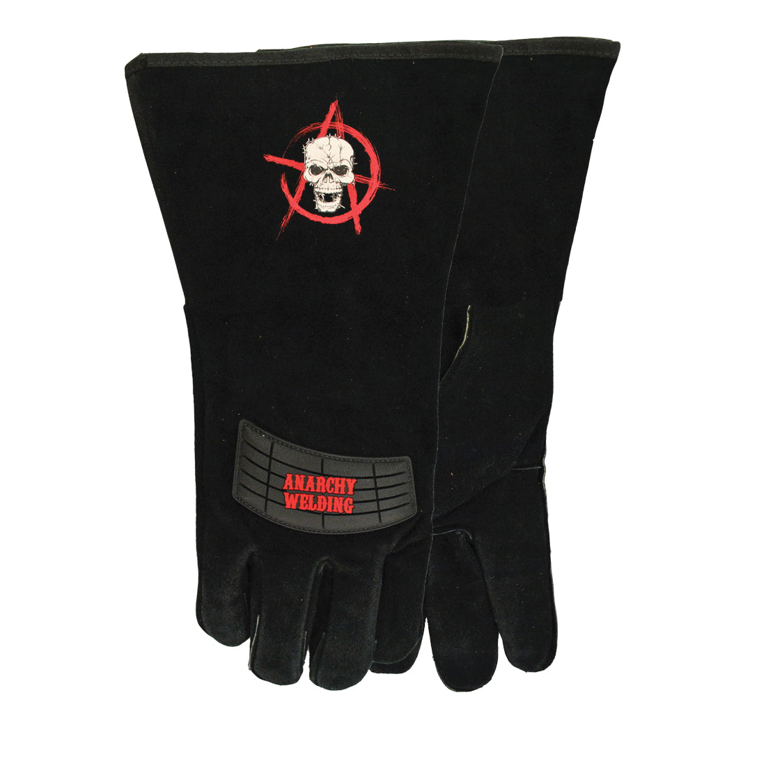 Watson 2711-XL Anarchy Welding® Welding Gloves, XL, Split Cowhide Leather, Black, Unlined Lining, Gauntlet Cuff