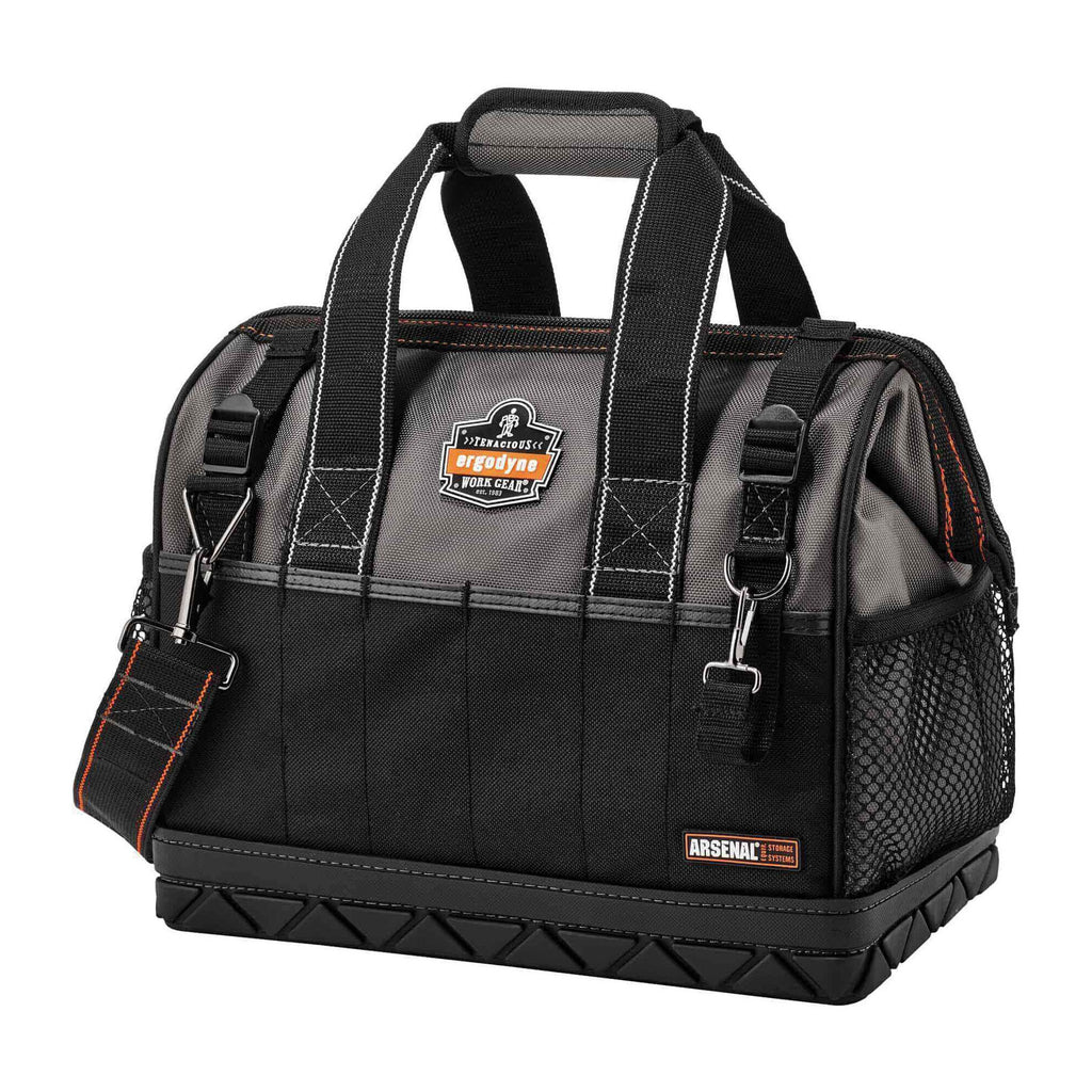 Arsenal® 13702 5802 Medium Wide Mouth Tool Organizer, 11 in H x 8-1/2 in W x 14-1/2 in D, 28 Pockets, 1680D Ballistic Polyester, Gray