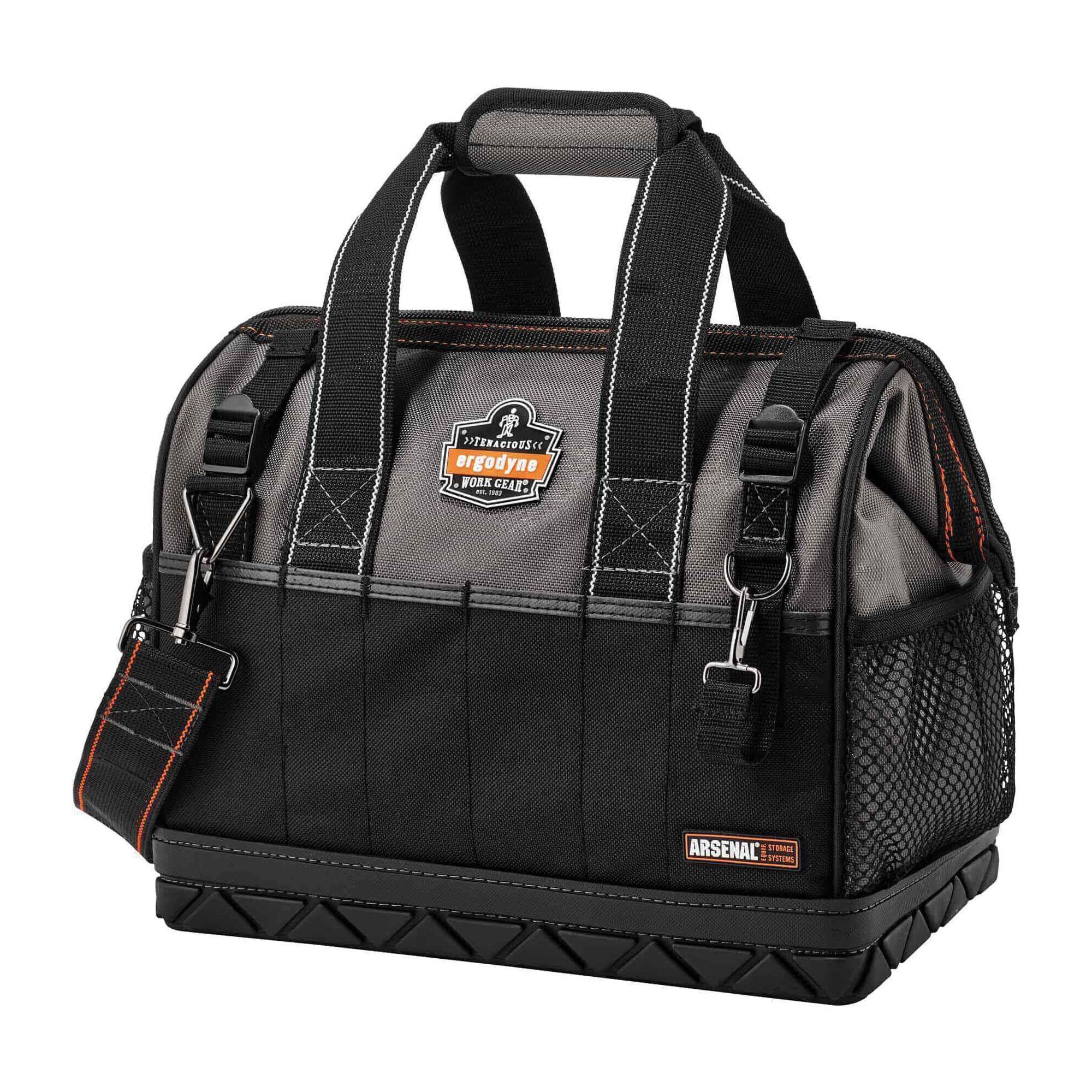 Arsenal® 13702 5802 Medium Wide Mouth Tool Organizer, 11 in H x 8-1/2 in W x 14-1/2 in D, 28 Pockets, 1680D Ballistic Polyester, Gray