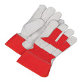 BDG Classic™ 40-9-8500R 40 Series General Purpose Gloves, Fitter, Gunn Cut/Wing Thumb Style, Canvas/Cotton/Grain Pigskin Leather, Pearl/Solid Red, Safety Cuff, Resists: Abrasion and Cold, C100 Thinsulate™/Foam Lining