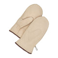 BDG Classic™ 50-1-803IMP 50 Series Standard Grade General Purpose Gloves, Mitts, Wing Thumb Style, Cotton/Grain Cowhide Leather, Beige, Slip-On Cuff, Unlined Lining