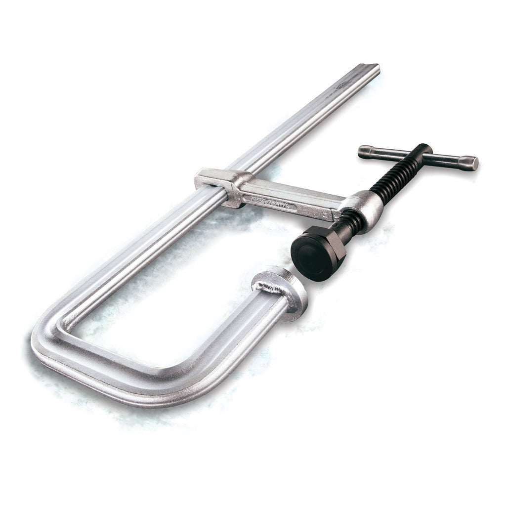 Bessey® 2400J-12 J Series Regular Duty F-Style Step-Over Bar Clamp, 5-1/2 in D Throat, 12 in Clamping, Removable Swivel
