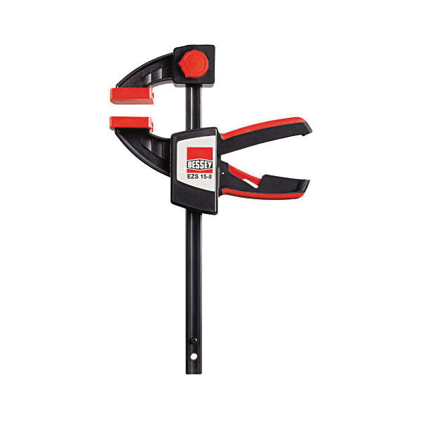 Bessey® EZS60-8 1-Handed Regular Duty Clamp, 24 in Clamping, 3-1/2 in D Throat, 6-1/2 to 31-3/4 in Spreading, Ergonomic Grip Handle, Steel Bar