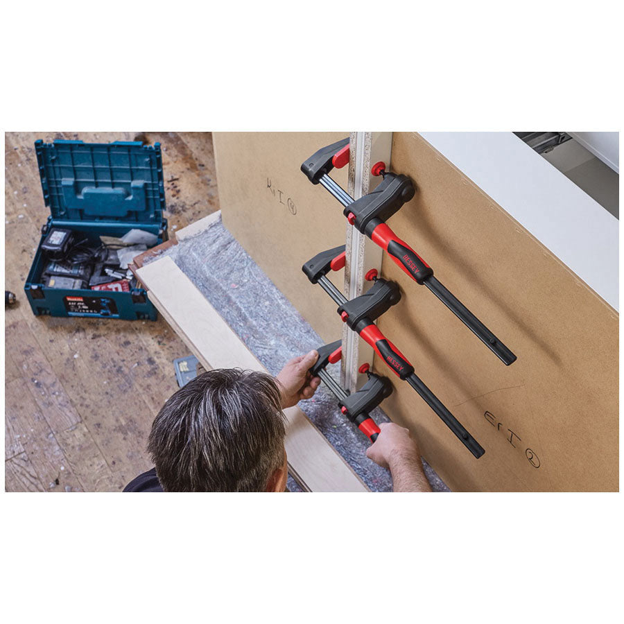 Bessey® GearKlamp® GK30 1-Handed Bar Clamp, 12 in Clamping, 2-3/8 in D Throat, 0 to 12 in Spreading, Ergonomic Grip Handle, Steel Bar