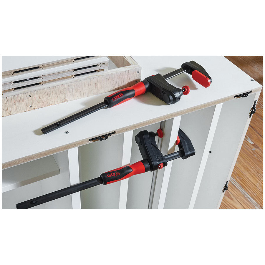 Bessey® GearKlamp® GK30 1-Handed Bar Clamp, 12 in Clamping, 2-3/8 in D Throat, 0 to 12 in Spreading, Ergonomic Grip Handle, Steel Bar