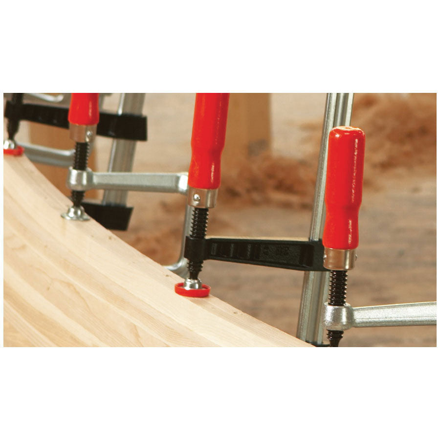 Bessey® TG4.008 Light Duty F-Style Bar Clamp, 4 in D Throat, 8 in Clamping, Replaceable Swivel