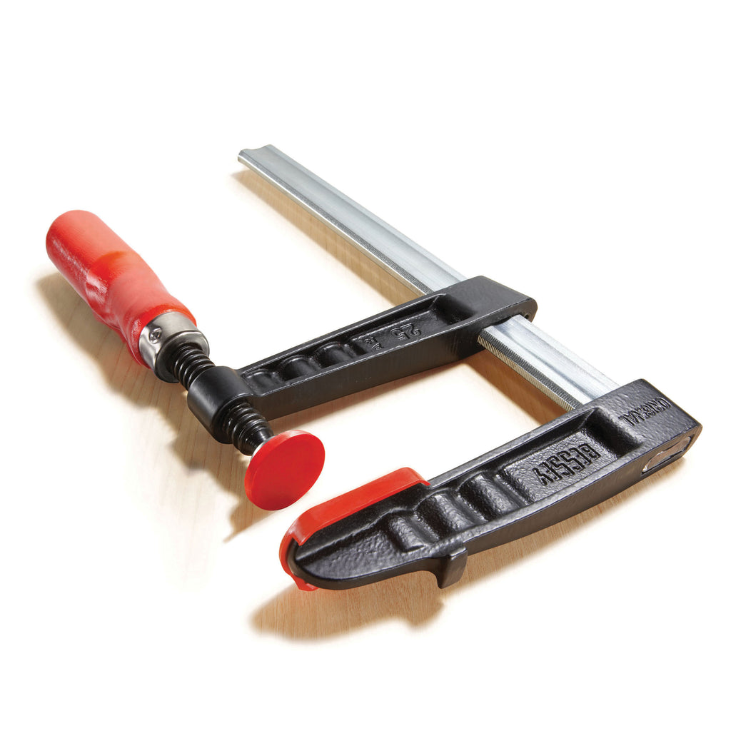 Bessey® TG4.008 Light Duty F-Style Bar Clamp, 4 in D Throat, 8 in Clamping, Replaceable Swivel