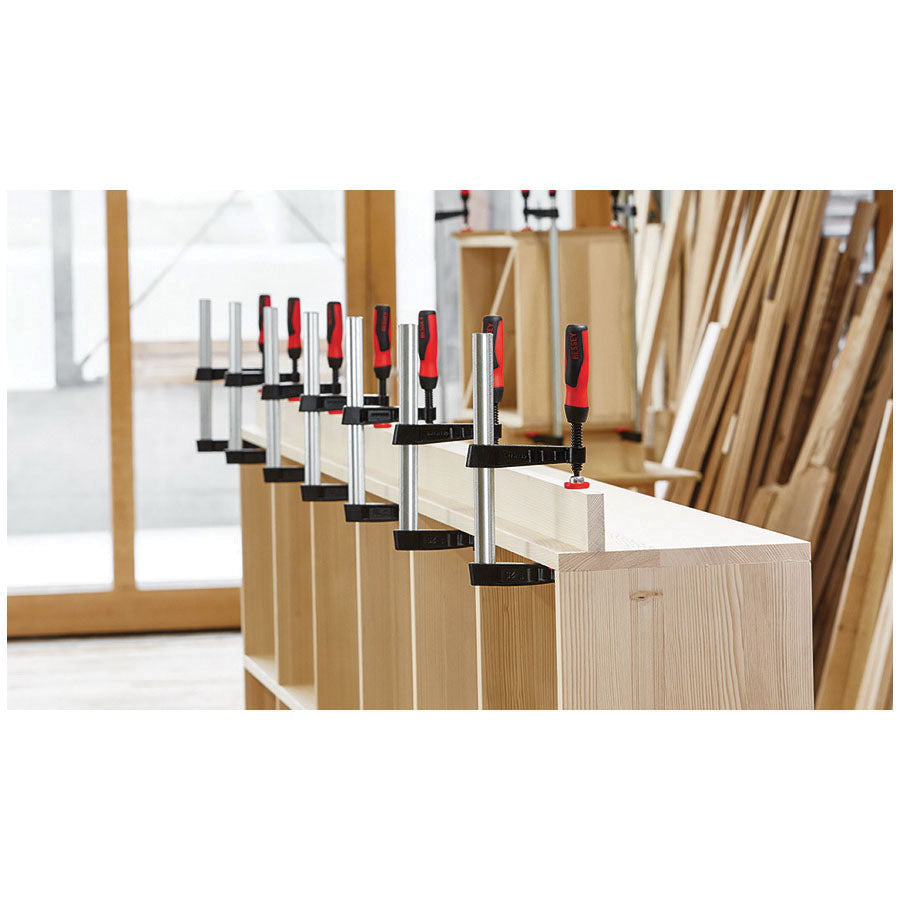 Bessey® TG7.016+2K Medium Duty F-Style Bar Clamp, 7 in D Throat, 16 in Clamping, Replaceable Swivel