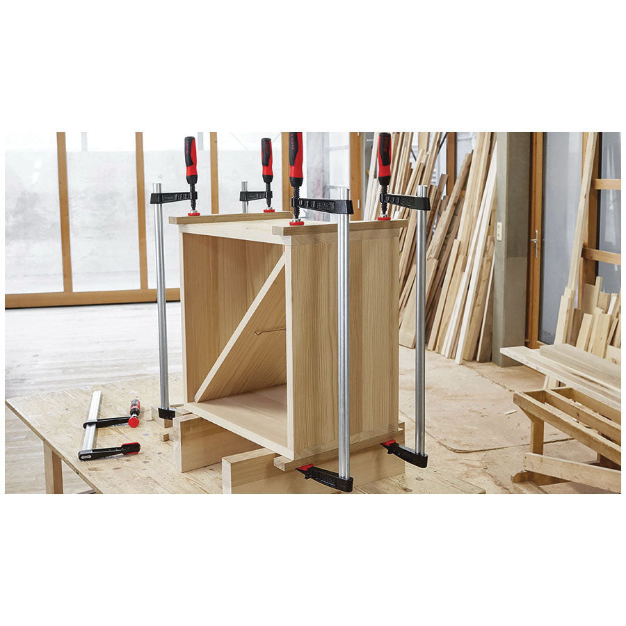 Bessey® TG7.016+2K Medium Duty F-Style Bar Clamp, 7 in D Throat, 16 in Clamping, Replaceable Swivel