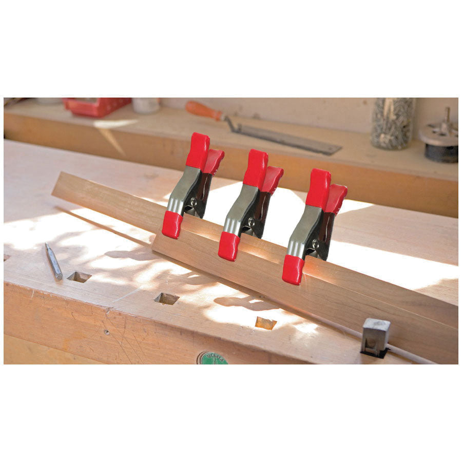 Bessey® XM5-B Light Duty General Purpose Spring Clamp, 1 in W Jaw, 2 in Clamping, 2-1/4 in D Throat, Steel