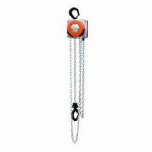 CM® 5624A Hurricane 360 Hand Chain Hoist, 0.5 ton Load, 15 ft H Lifting, 11-13/16 in Min Between Hooks, 15/16 in Hook Opening, 44 lb Rated