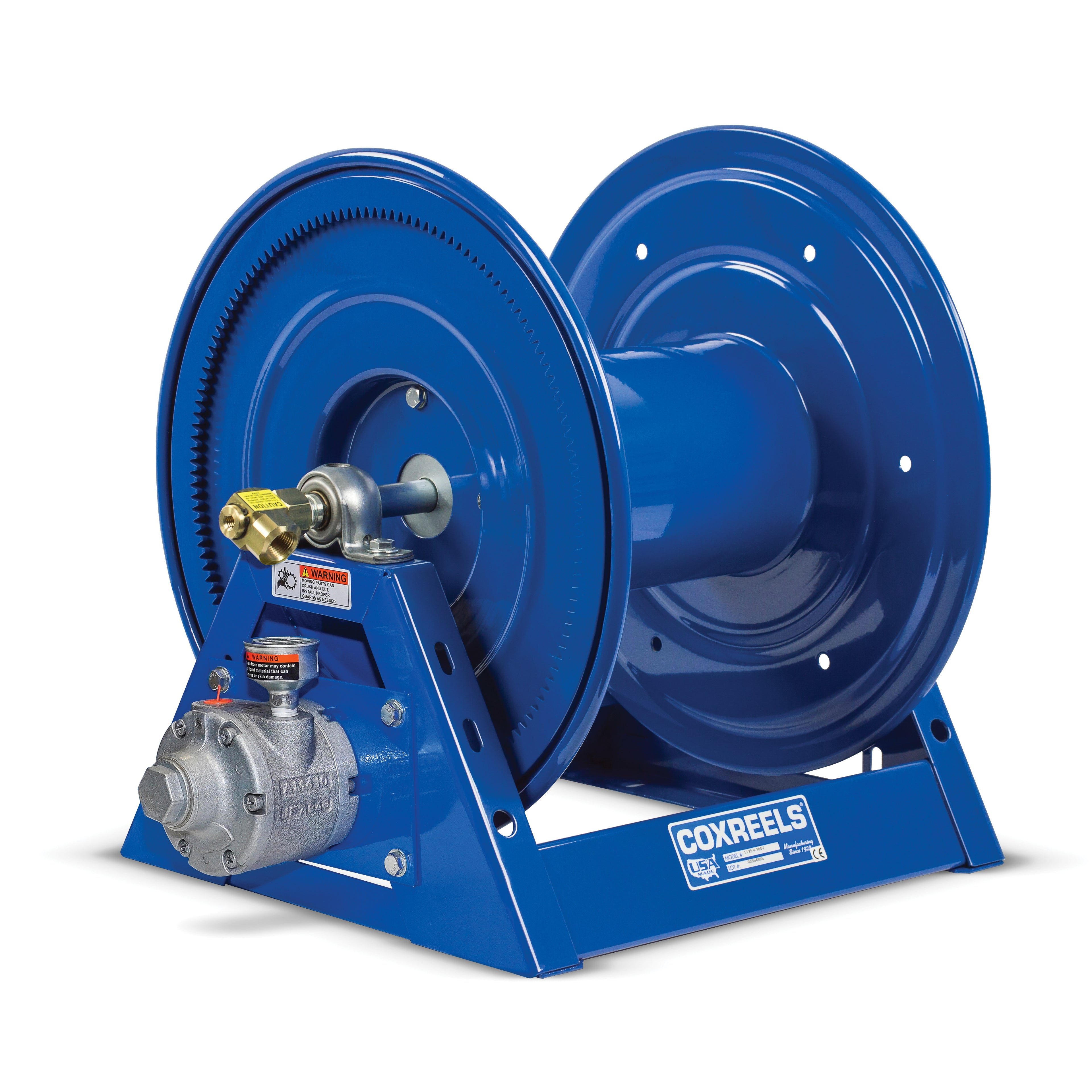 COXREELS® 1125-4-200-AB Motorized Hose Reel, 1/2 in ID x 7/8 in OD x 200 ft L Hose, 3000 psi Pressure
