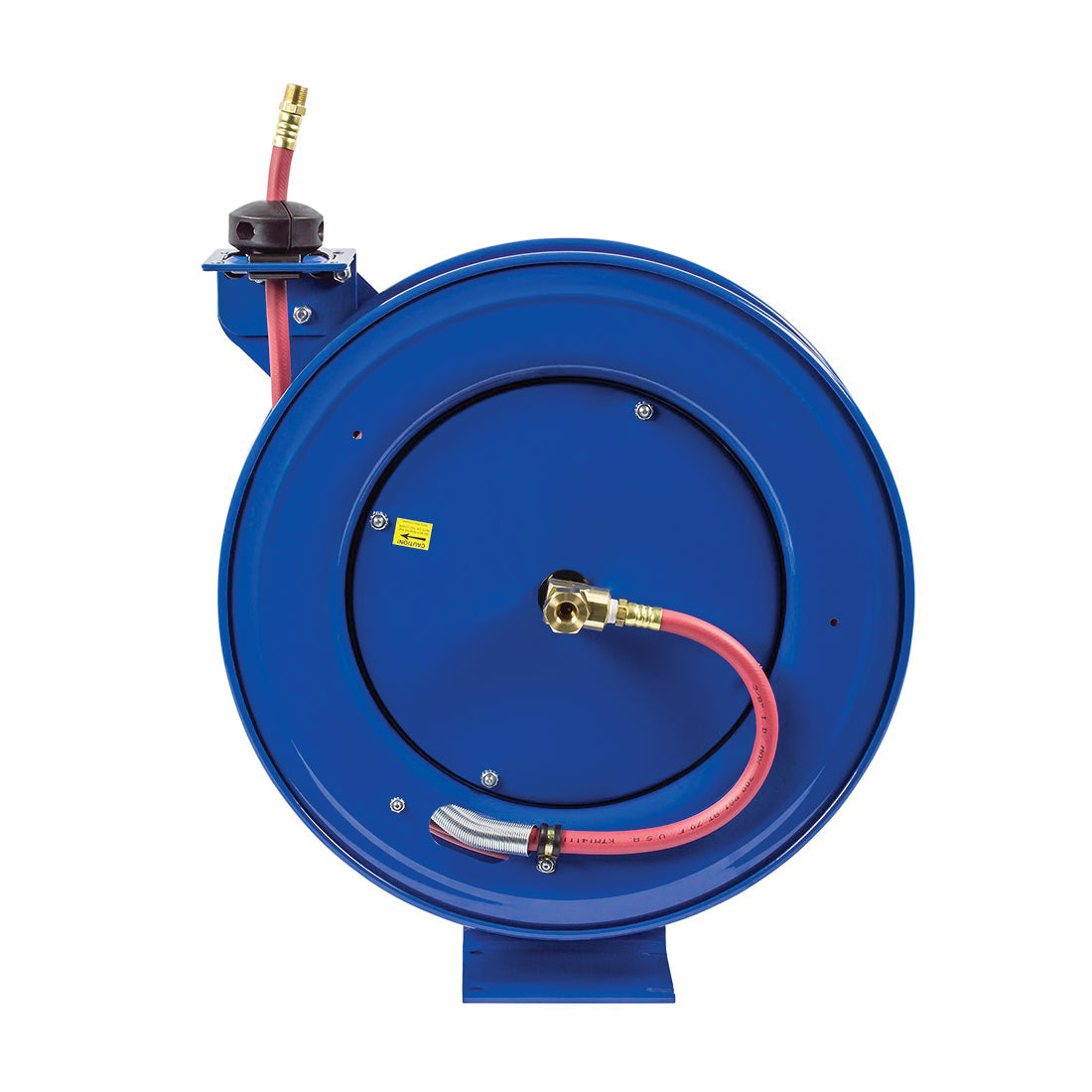 COXREELS® HP-N-150 SH Series 1-Pedestal Heavy Duty High Pressure Spring Driven Hose Reel, 1/4 in ID x 9/16 in OD x 50 ft L Hose, 5000 psi Pressure, Import
