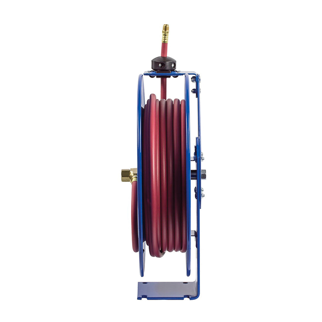COXREELS® HP-N-150 SH Series 1-Pedestal Heavy Duty High Pressure Spring Driven Hose Reel, 1/4 in ID x 9/16 in OD x 50 ft L Hose, 5000 psi Pressure, Import
