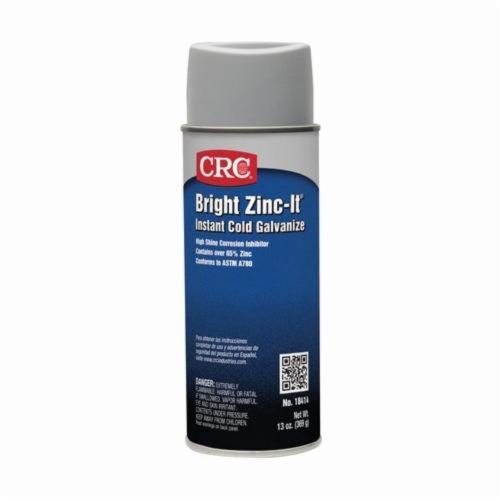 CRC® 18414 Bright Zinc-It® Dry Film Extremely Flammable Instant Light Duty Cold Galvanized Coating, 16 oz Aerosol Can, Liquid Form, Bright Silver/Gray, 0.95 to 0.99