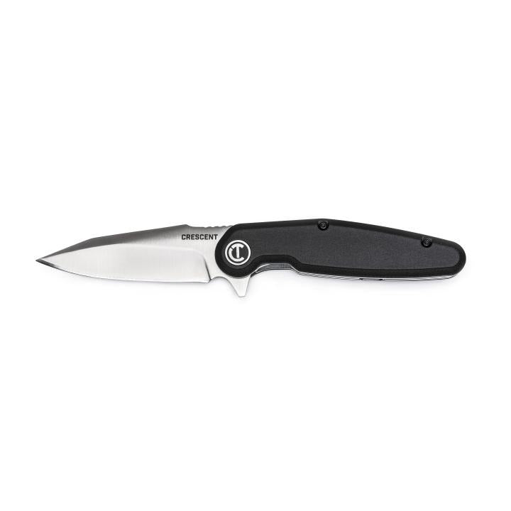 3-1/2" Harpoon Blade Composite Handle Pocket Knife, Black