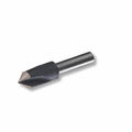 Chicago-Latrobe® 56840 213 Single End Countersink, 1/2 in Dia Body, 3/8 in Dia Shank, 3 Flutes, 82 deg Included, HSS