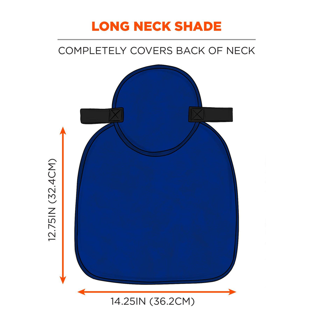 Chill-Its® 12336 6717 Evaporative Cooling Hard Hat Pad With Neck Shade, Evaporation Cooling, For Use With Chill-Its® 6717 Evaporative Cooling Hard