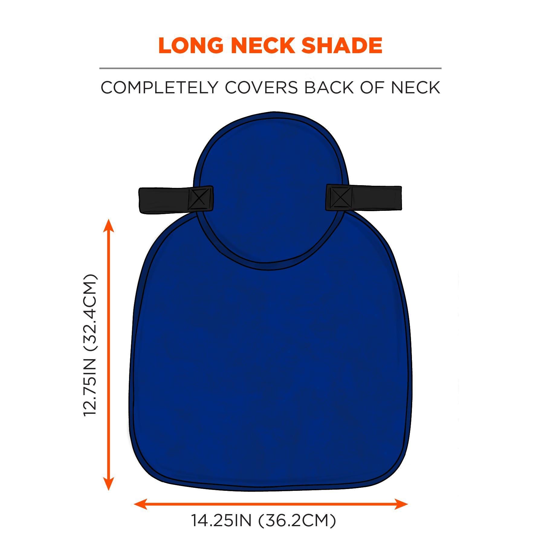 Chill-Its® 12336 6717 Evaporative Cooling Hard Hat Pad With Neck Shade, Evaporation Cooling, For Use With Chill-Its® 6717 Evaporative Cooling Hard