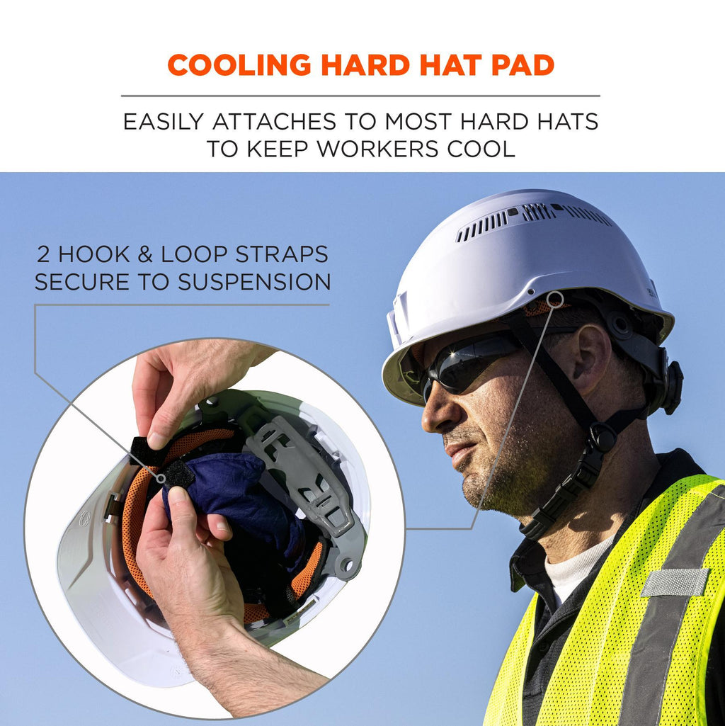 Chill-Its® 12337 6715 Cooling Hard Hat Pad, Evaporation Cooling, For Use With Chill-Its® 6715 Evaporative Cooling Hard