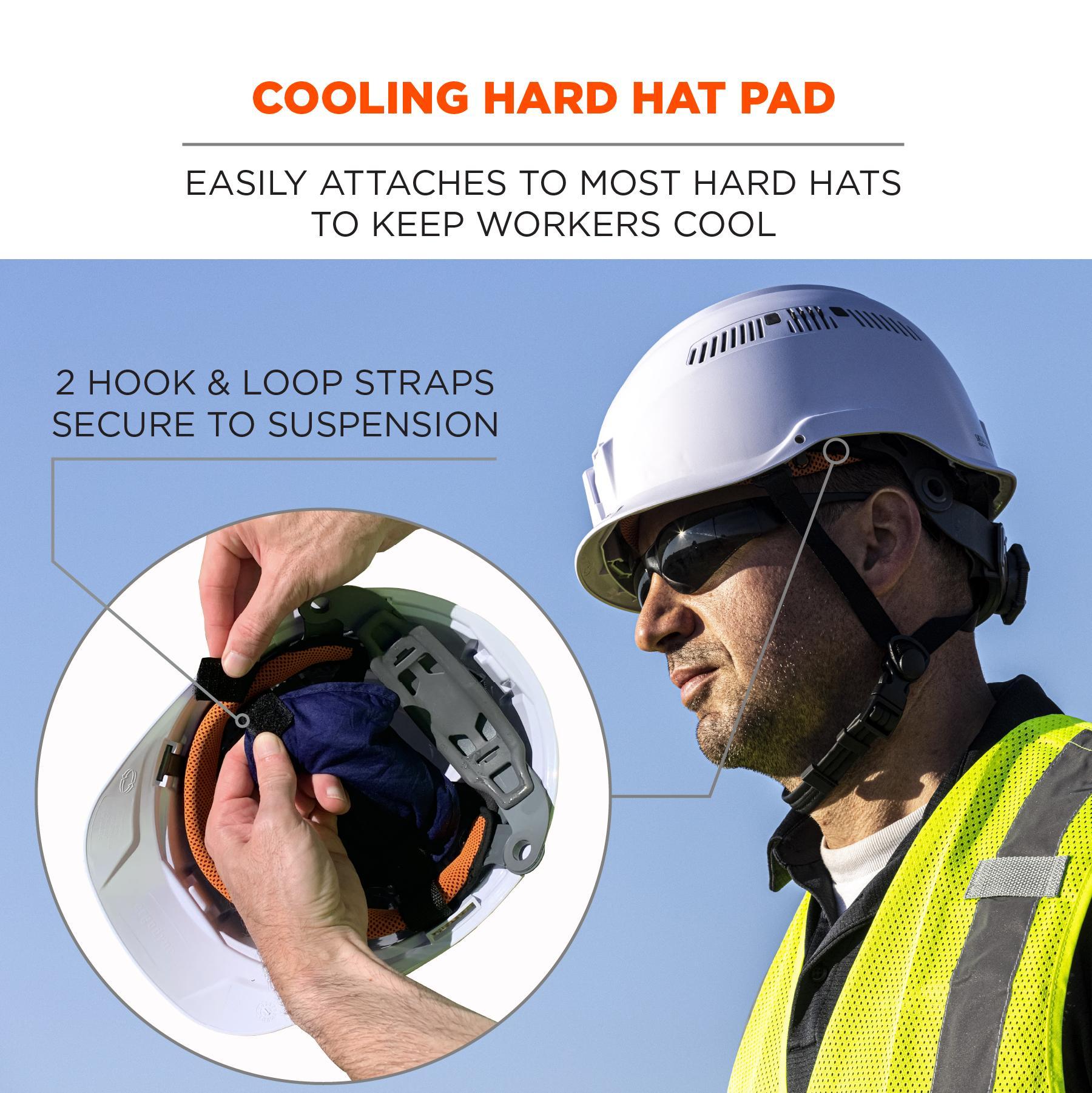 Chill-Its® 12337 6715 Cooling Hard Hat Pad, Evaporation Cooling, For Use With Chill-Its® 6715 Evaporative Cooling Hard