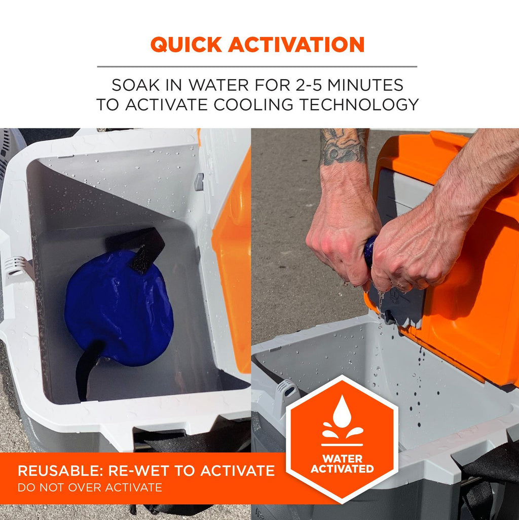 Chill-Its® 12337 6715 Cooling Hard Hat Pad, Evaporation Cooling, For Use With Chill-Its® 6715 Evaporative Cooling Hard