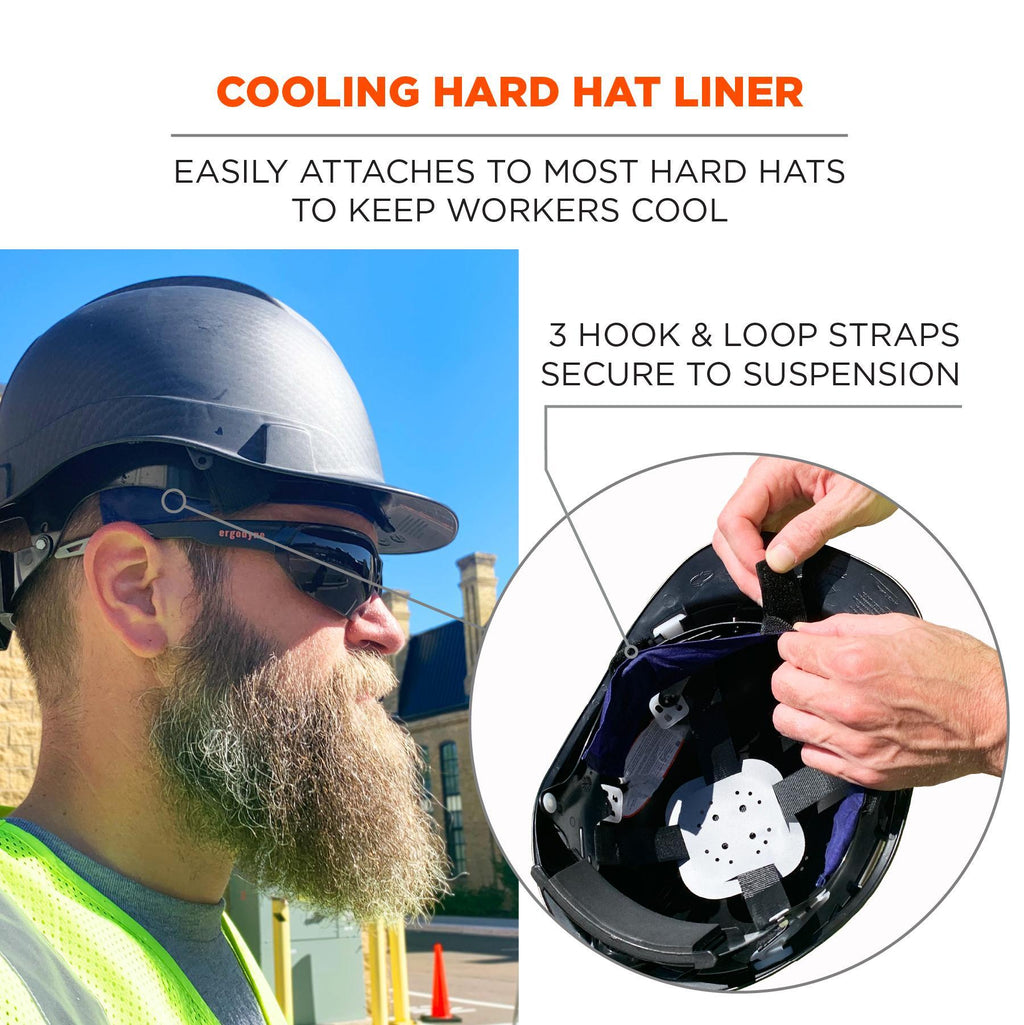 Chill-Its® 12338 6716 Cooling Hard Hat Liner, Evaporation Cooling, For Use With Chill-Its® 6716 Evaporative Cooling Hard