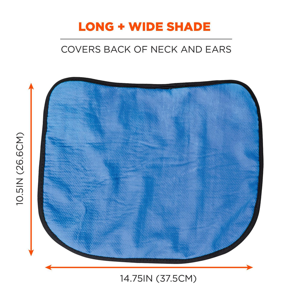 Chill-Its® 12523 6670CT Evaporative Hard Hat Neck Shade With Cooling Towel, Evaporation Cooling, For Use With Hard Hat, Inner Cap/Hat Attachment