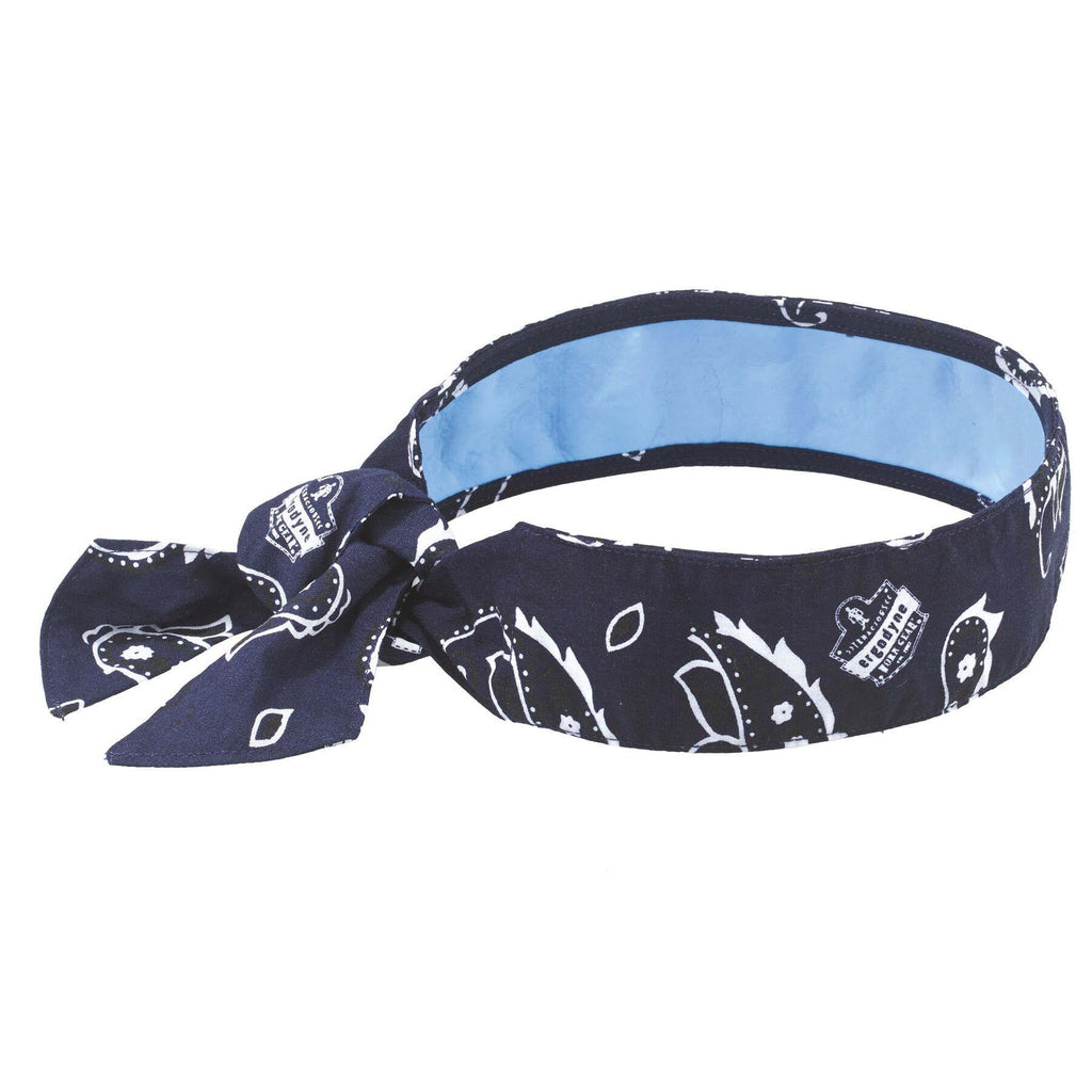 Chill-Its® 12564 6700CT Evaporative Cooling Bandana With Cooling Towel, Universal, Polyvinyl Alcohol, Tie Closure