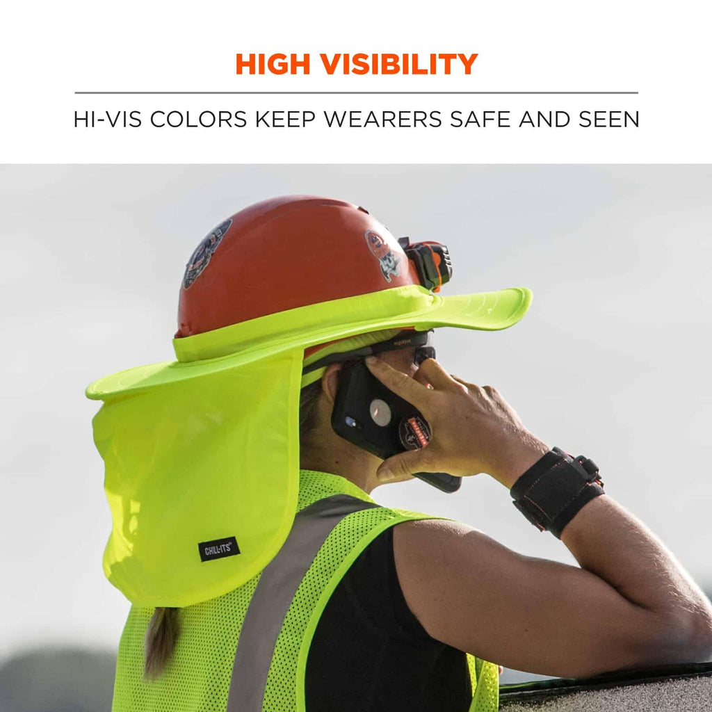 Chill-Its® 12640 6660 Hard Hat Brim With Shade, For Use With 6660 Hard Hats