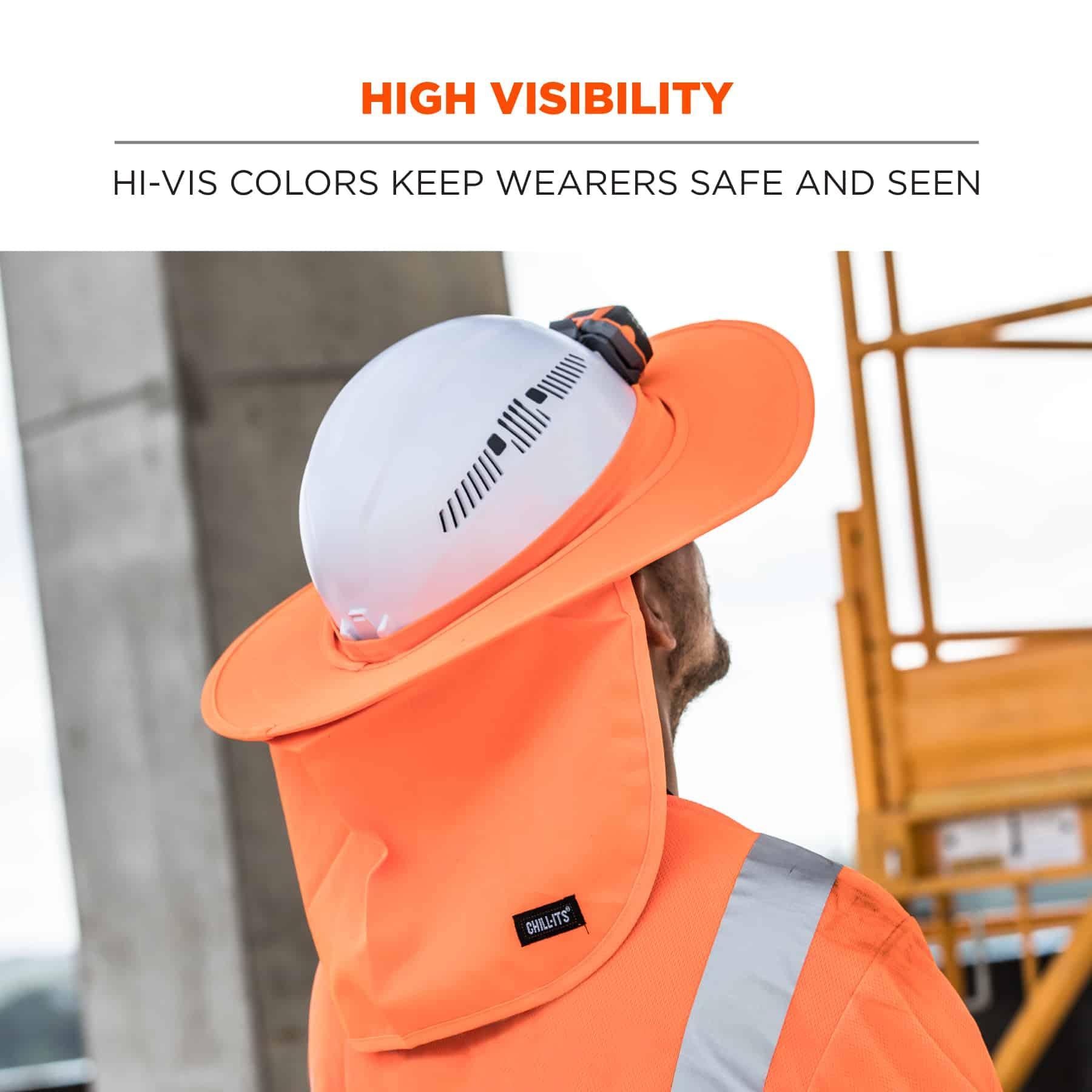 Chill-Its® 12641 6660 Hard Hat Brim With Shade, For Use With 6660 Hard Hats
