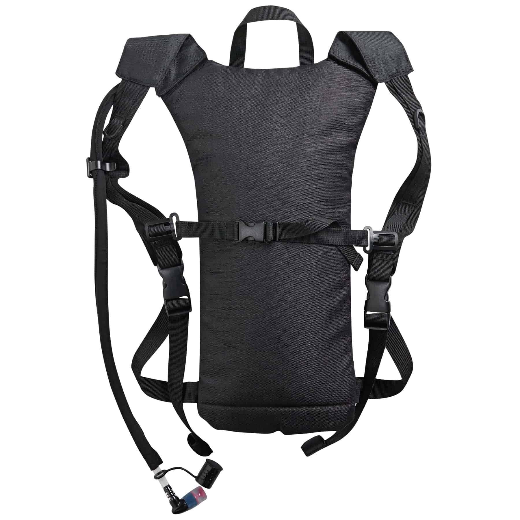 Chill-Its® 13155 5155 Low Profile Hydration Pack, 2 L/70 oz/2.2 hr Capacity, 600D Polyester Shell/Vinyl Bladder, Black, Zipper Closure
