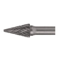 Cle-Line® C17570 1850 Imperial Internal Grinding Wheel, Pointed End, Cone Head, 1/4 in Dia Head, 3/4 in L of Cut, 2 in OAL, Double Cut