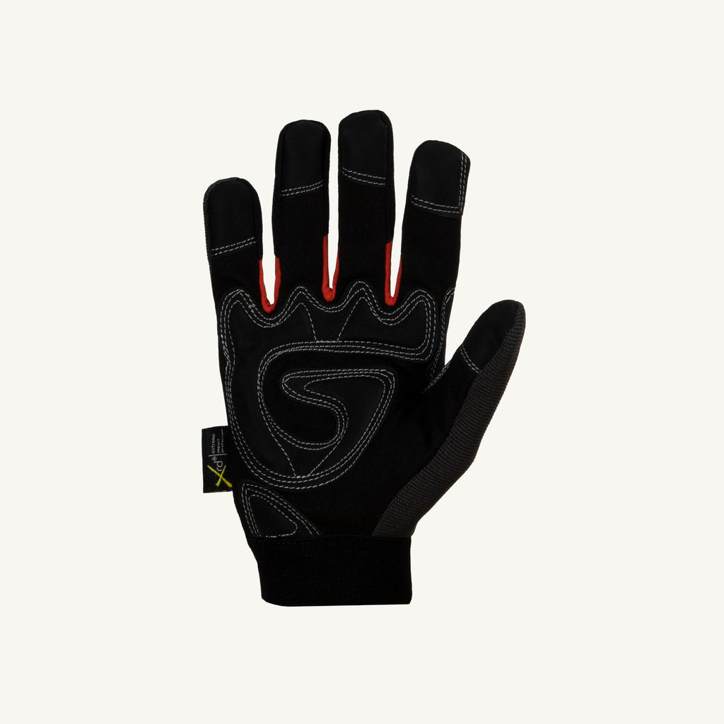 Superior Glove™ MXGBE-L Clutch Gear® Multi-Purpose General Purpose Gloves, Work, Synthetic Leather Palm, Cotton/Nylon, Black, Adjustable Cuff