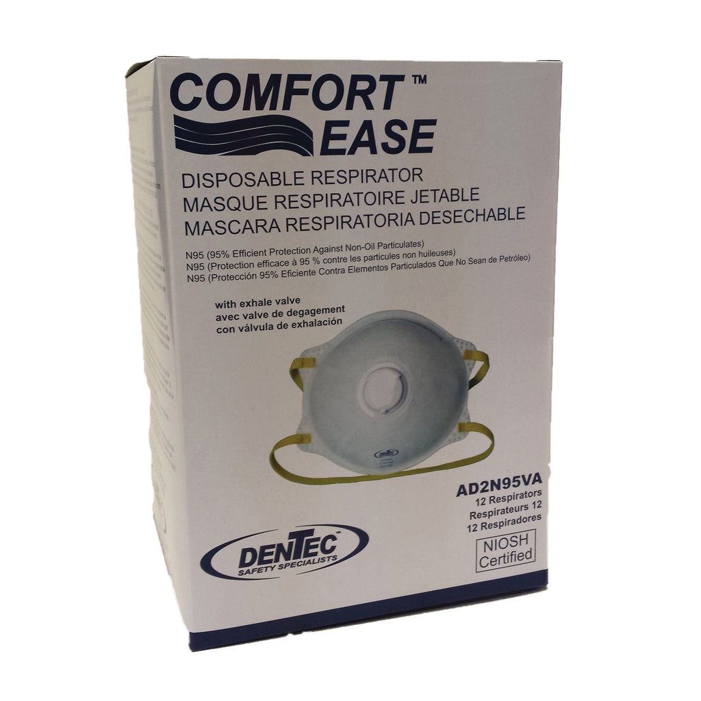 Comfort-Ease® 15DAD2N95VAB144 Cone Shaped Disposable Respirator With Exhale Valve, Universal