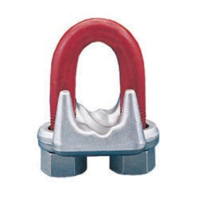 Crosby® 1010337 G-450 Red-U-Bolt Wire Rope Clip, 1-5/8 in, Forged Steel, 8 Clips, 58 in Rope Turn Back