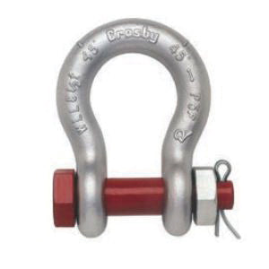 Crosby® 1019490 Anchor Shackle, 3.25 ton Load, 5/8 in, 0.77 in Dia Bolt Pin, Hot Dipped Galvanized