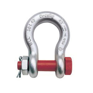 Crosby® 1021138 Anchor Shackle, 40 ton Load, 1-3/4 in, 2 in Dia Bolt Pin, Hot Dipped Galvanized