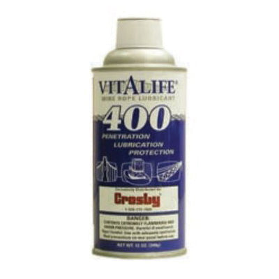 Crosby® 1038946 Vitalife® 400 Wire Rope Lubricant, 12 oz Can, Aerosol Can, Light Yellow