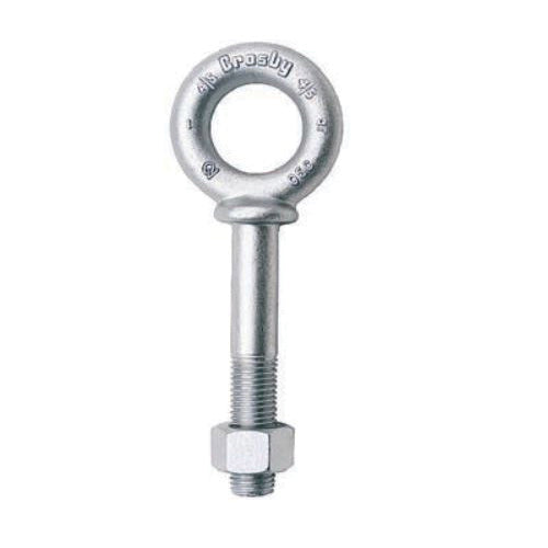 Crosby® 1045096 G-277 Eye Bolt With Shoulder Nut, 3/8 in, 2-1/2 in L Shank, Forged Steel, Hot Dipped Galvanized